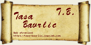 Tasa Bavrlić vizit kartica
